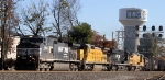 NS 9822 leads train 748 past the signals at Aycock